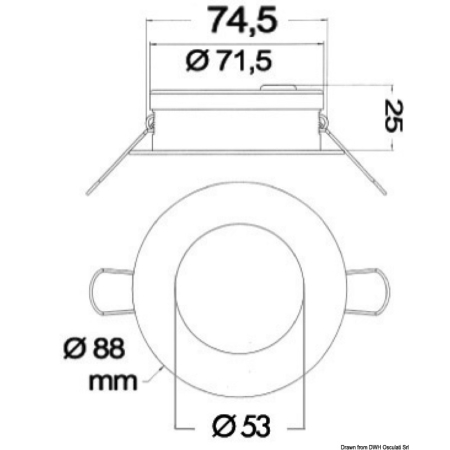 Lampa Sufitowa LED 12 / 24V 9W Osculati 13.446.12